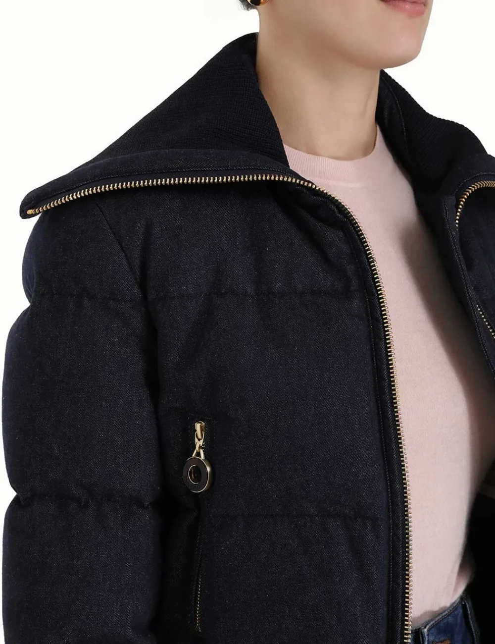 ZIMMERMANN Luminosity Denim Down Jacket-Women Denim