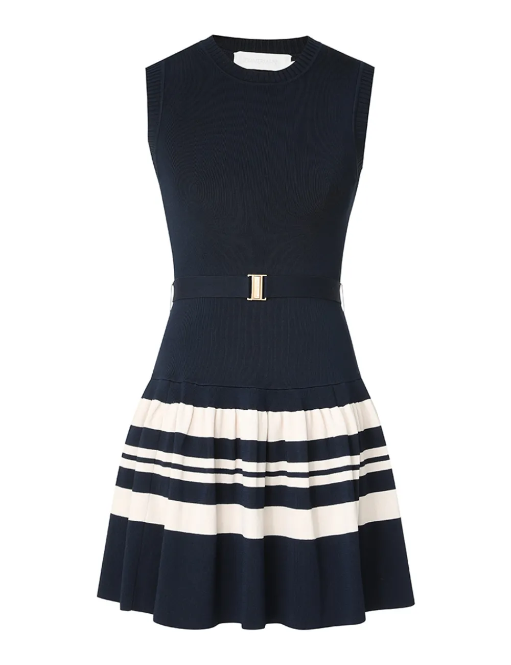 ZIMMERMANN Acadian Stripe Mini Dress-Women Knitwear