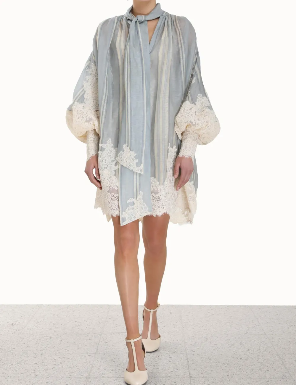 ZIMMERMANN Lyrical Lace Edge Tie Mini-Women Form & Light