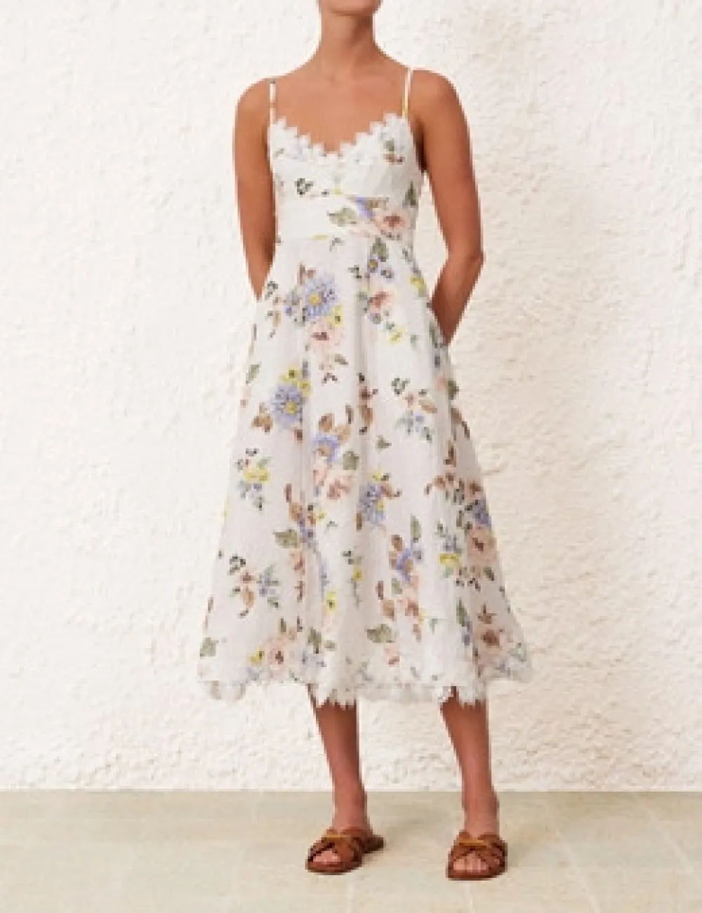 ZIMMERMANN Applique Picnic Dress-Women Dresses