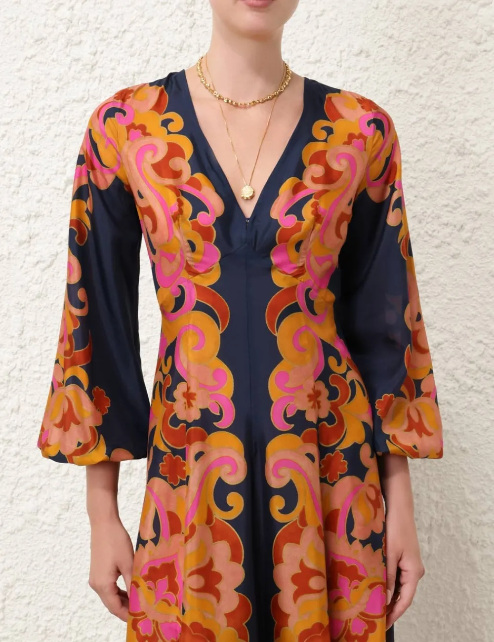 ZIMMERMANN Acadian Long Sleeve Maxi Dress-Women Dresses & Coverups