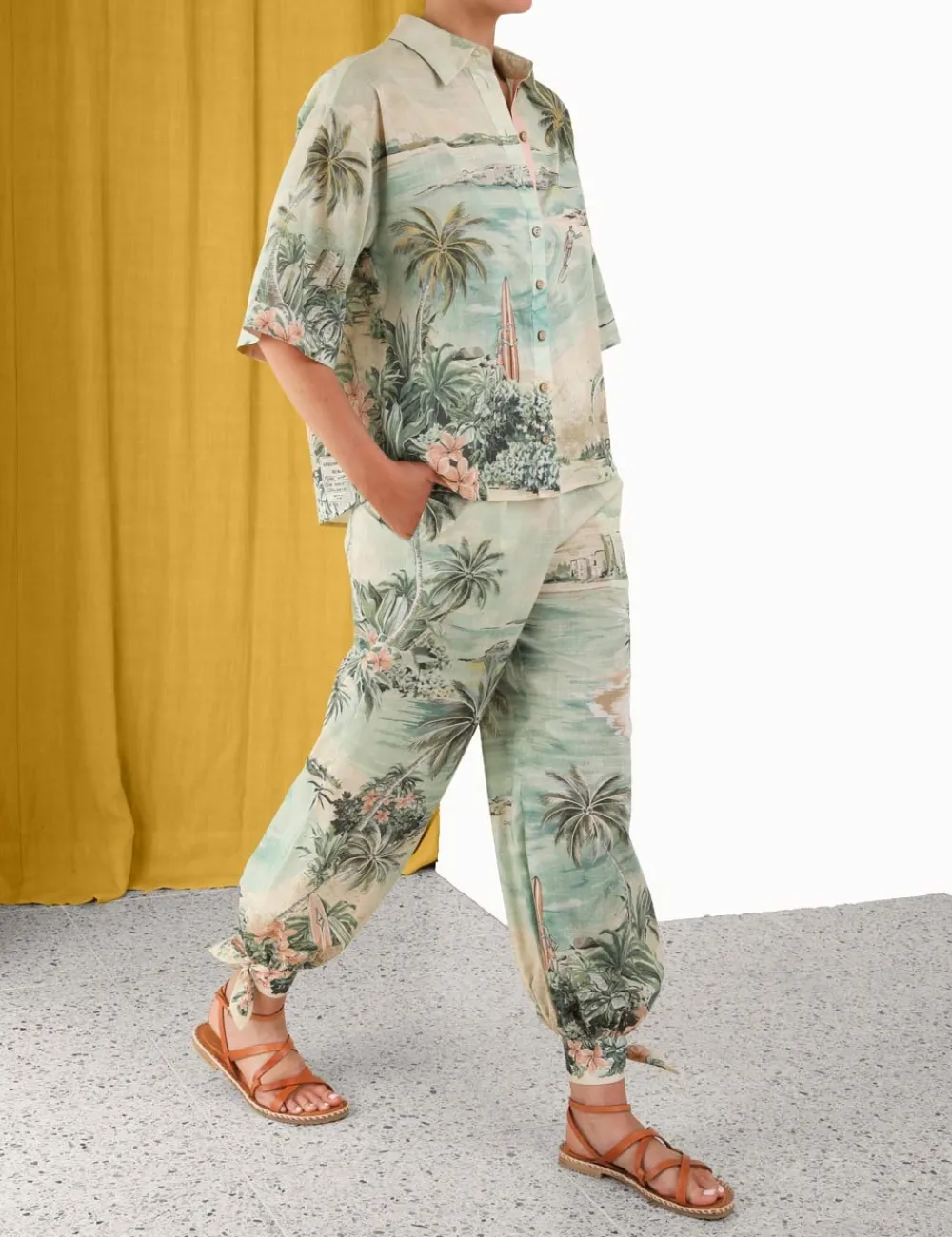 ZIMMERMANN Vacay Surf Shirt-Women Clothing