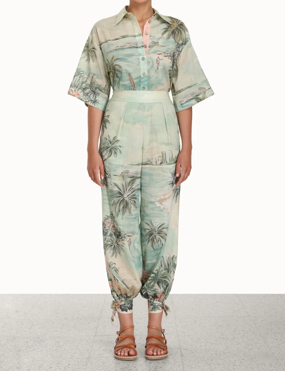 ZIMMERMANN Vacay Surf Shirt-Women Clothing