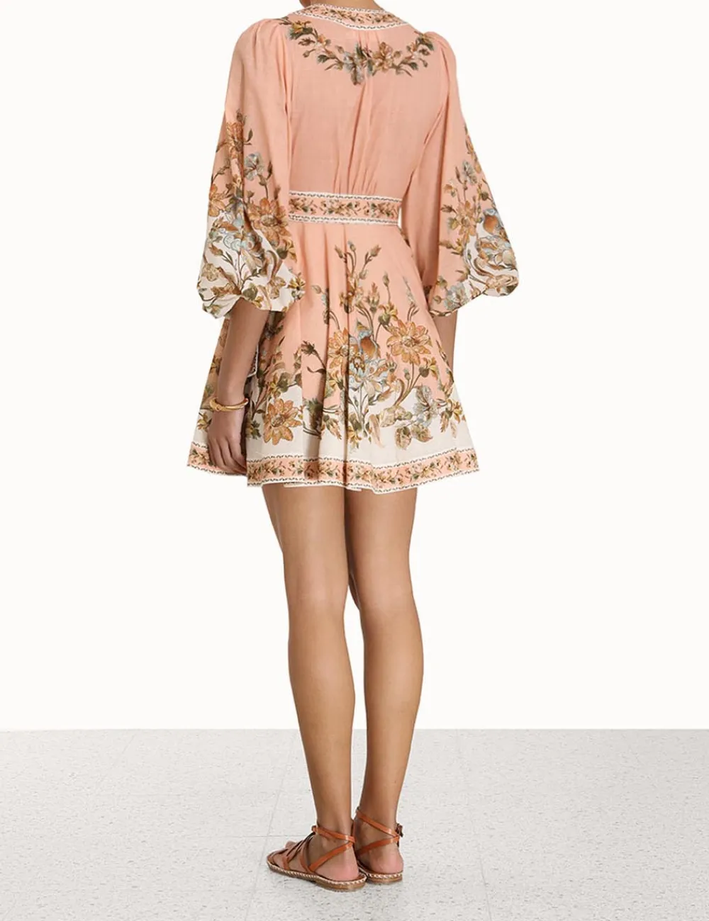 ZIMMERMANN Chintz Wrap Mini Dress-Women Dresses & Coverups