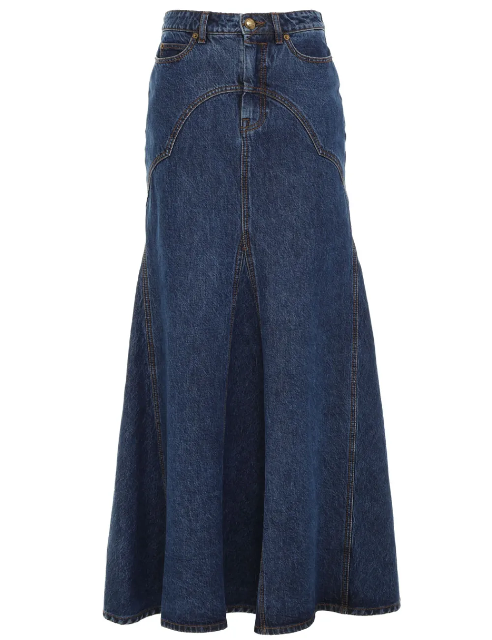 ZIMMERMANN Luminosity Denim Maxi Skirt-Women In Denim