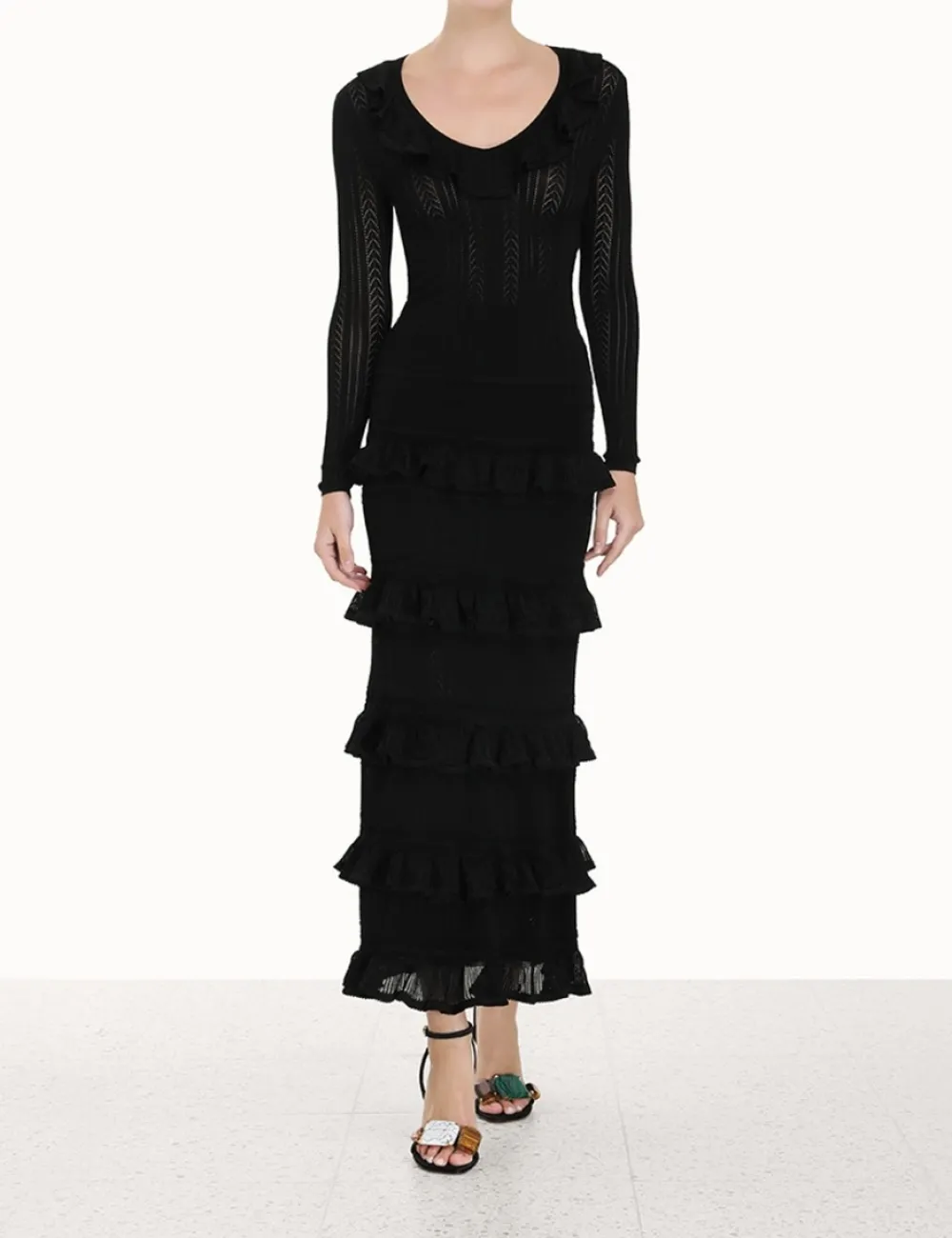 ZIMMERMANN Luminosity Ruffle Midi Skirt-Women Luminosity