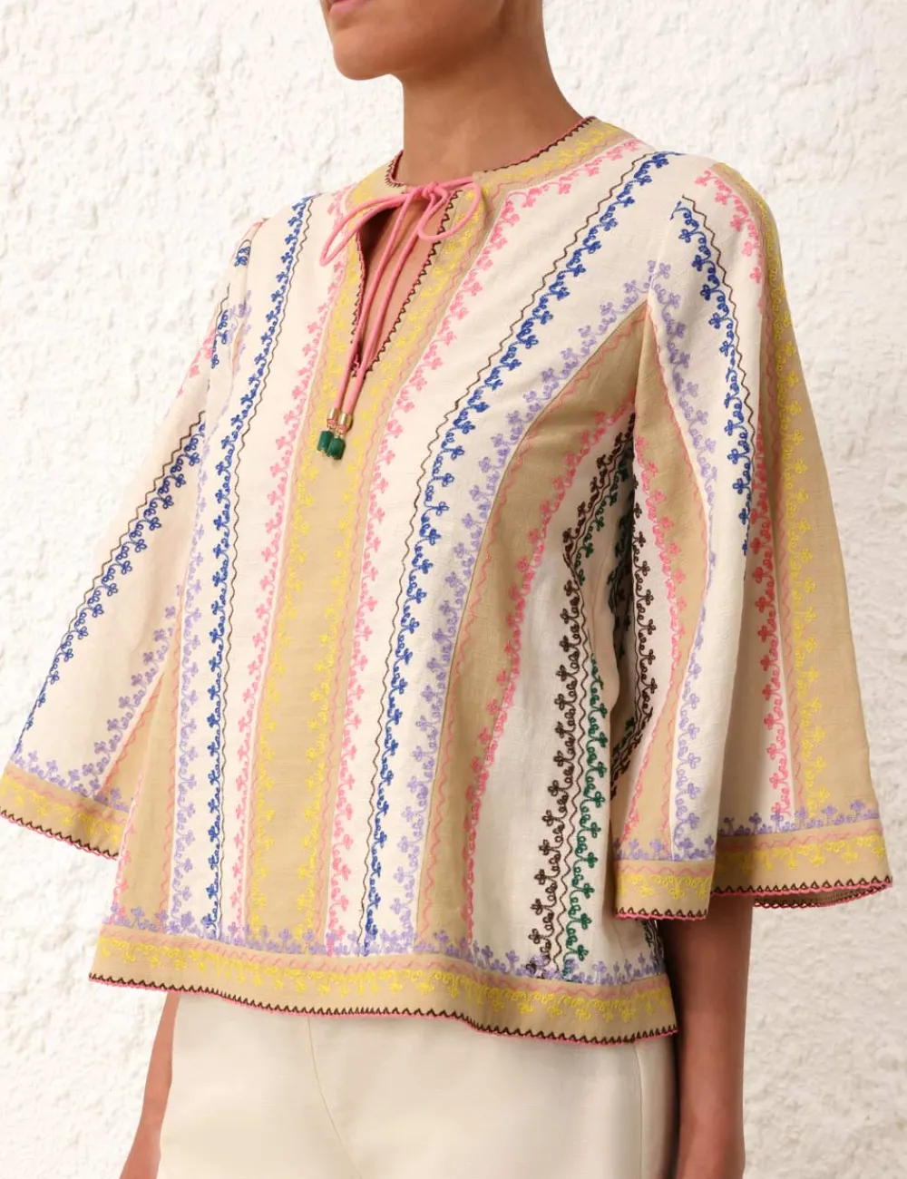 ZIMMERMANN August Embroidered Top-Women Clothing