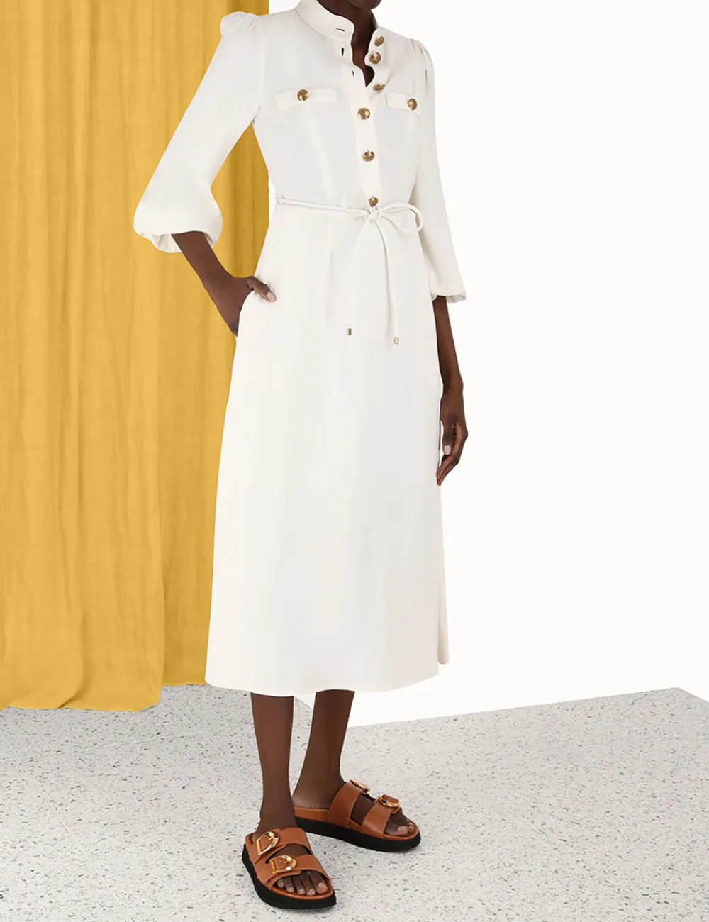 ZIMMERMANN Utility Midi Dress-Women Dresses