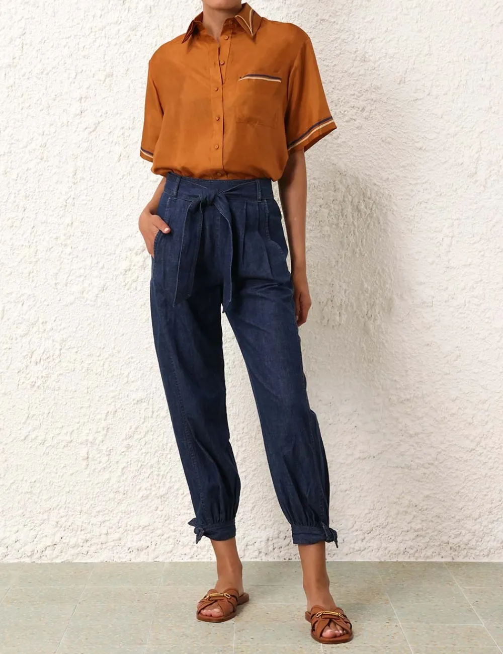 ZIMMERMANN Alight Denim Harem Pant-Women Shorts & Pants