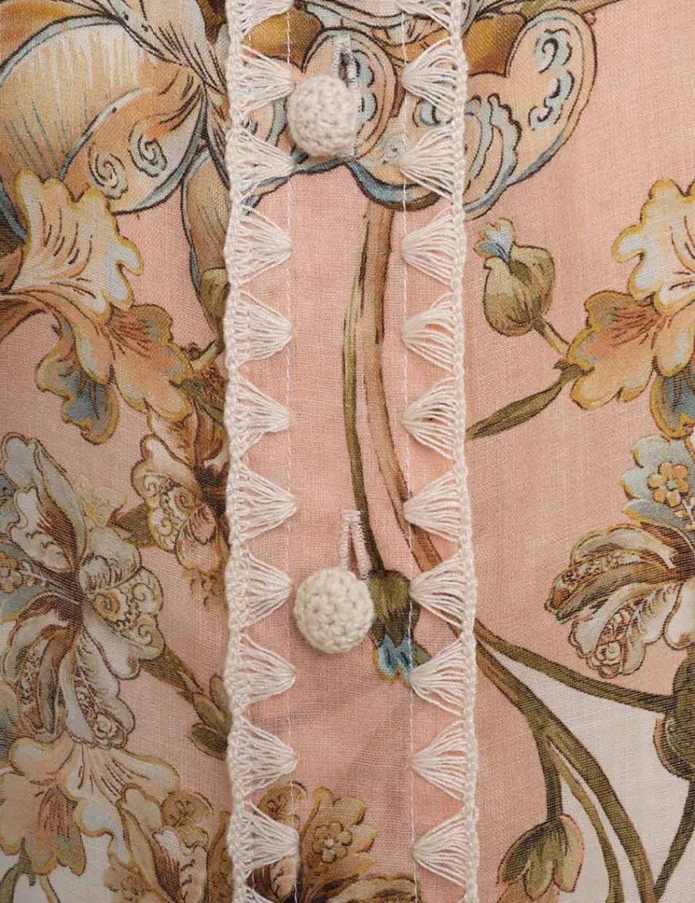 ZIMMERMANN Chintz Tie Neck Blouse-Women Tops