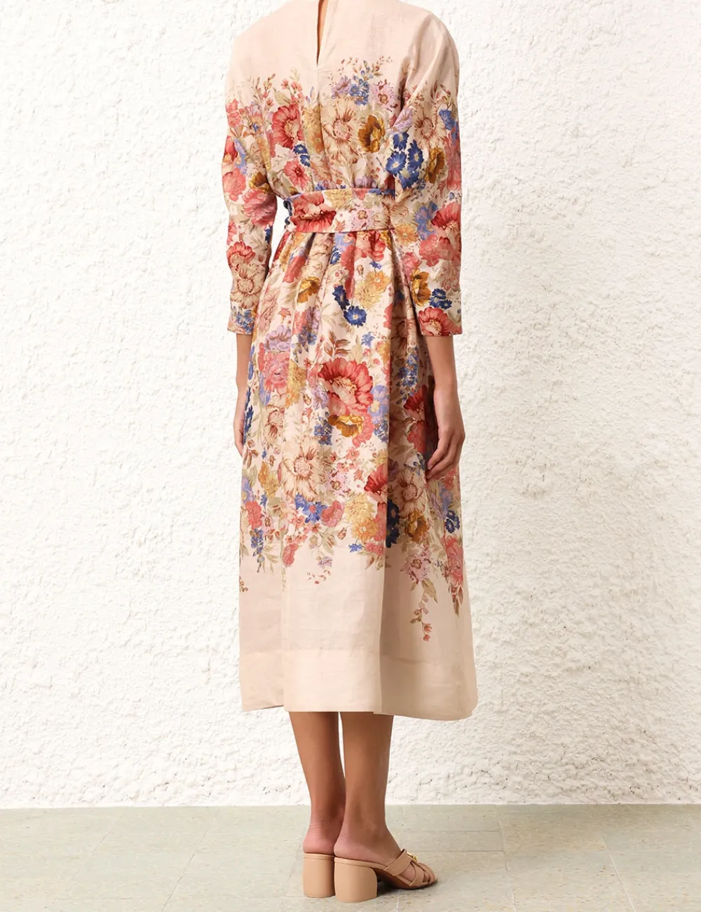 ZIMMERMANN August Tie Waist Midi Dress-Women Dresses & Coverups