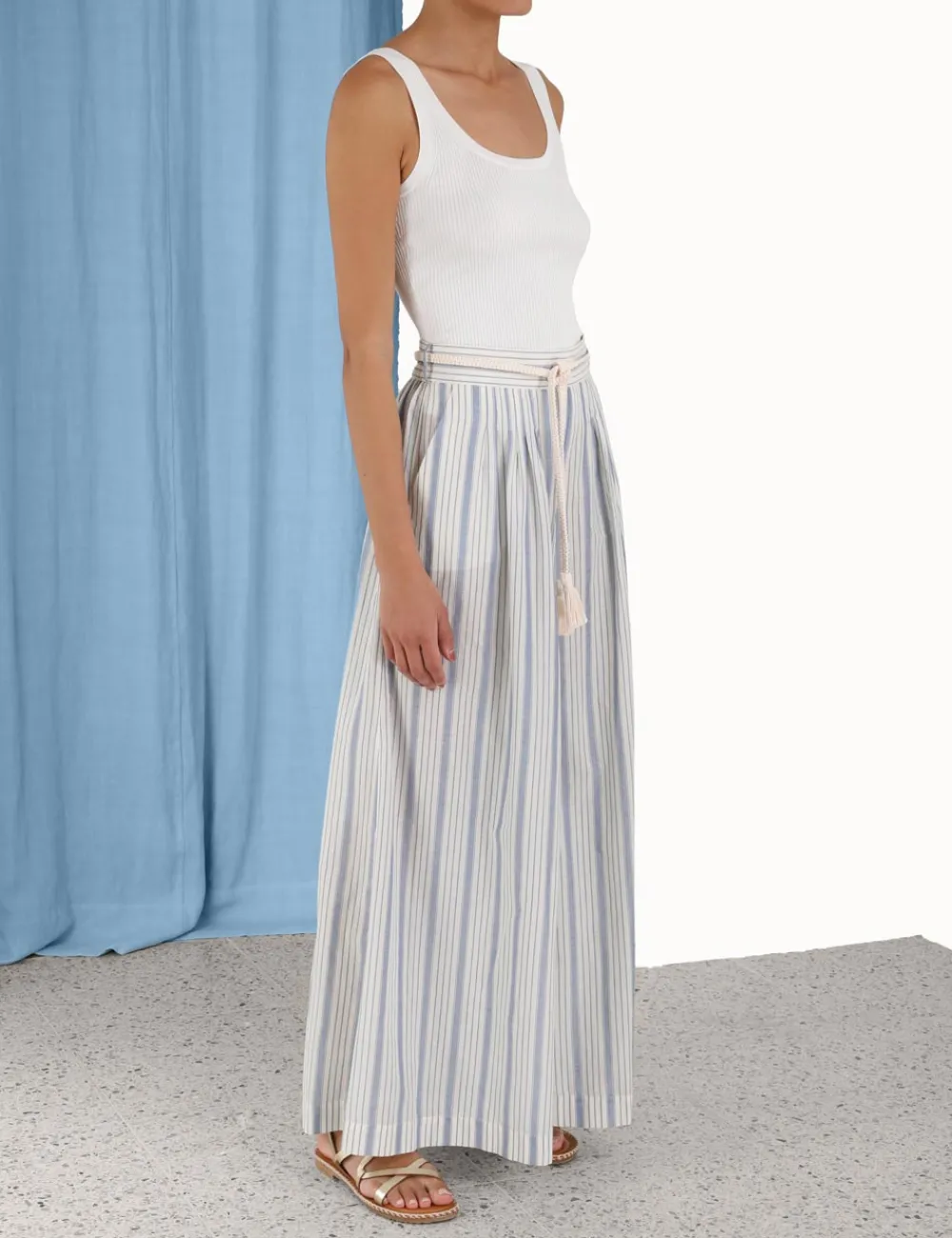 ZIMMERMANN Chintz Striped Relaxed Pant-Women Clothing