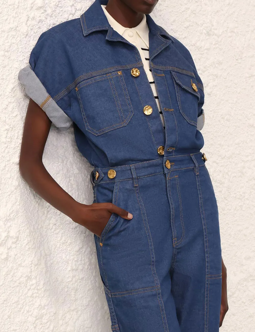 ZIMMERMANN Matchmaker Denim Boiler Suit-Women Denim