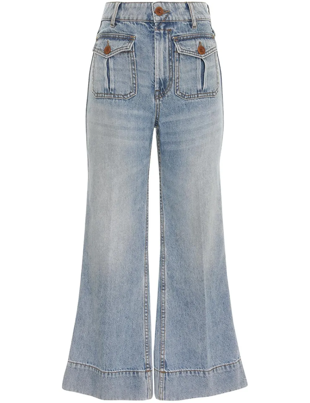 ZIMMERMANN Alight Cropped Flare Jean-Women Denim