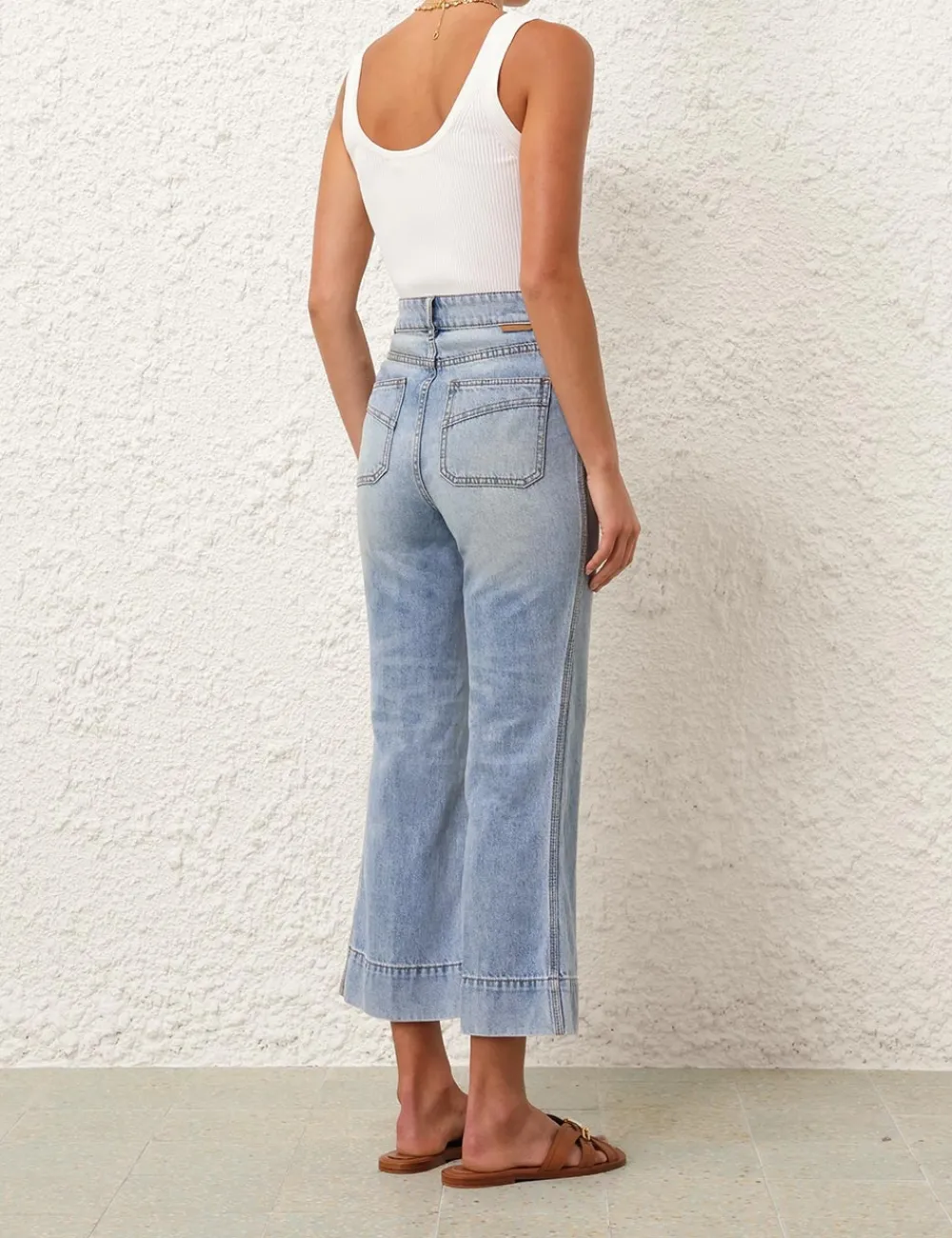 ZIMMERMANN Alight Cropped Flare Jean-Women Denim