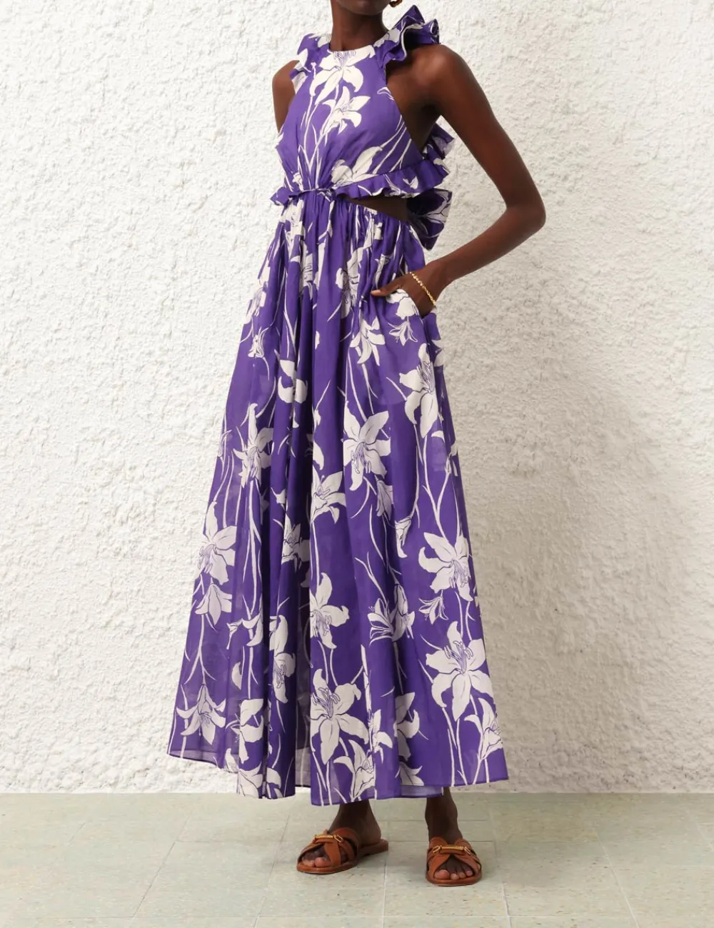 ZIMMERMANN Acadian Ruffle Maxi Dress-Women Dresses & Coverups