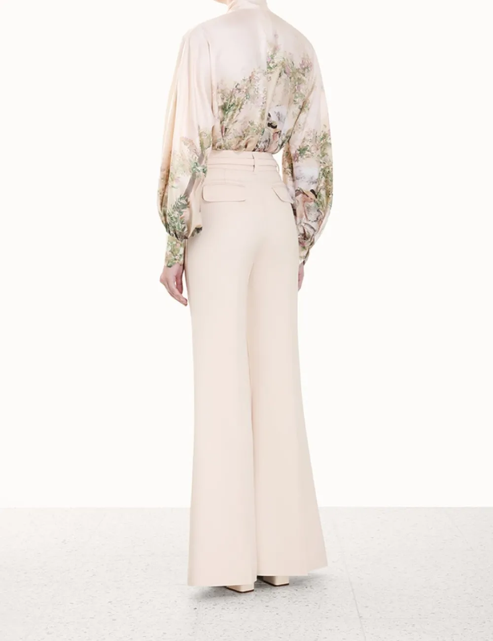 ZIMMERMANN Lyrical Neck Tie Blouse-Women Tops