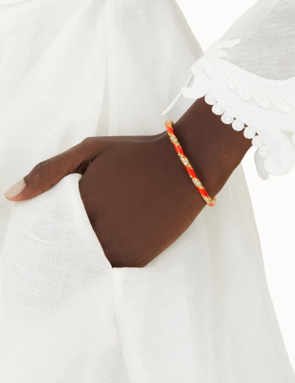 ZIMMERMANN Candy Stripe Pave Cuff-Women Accessories