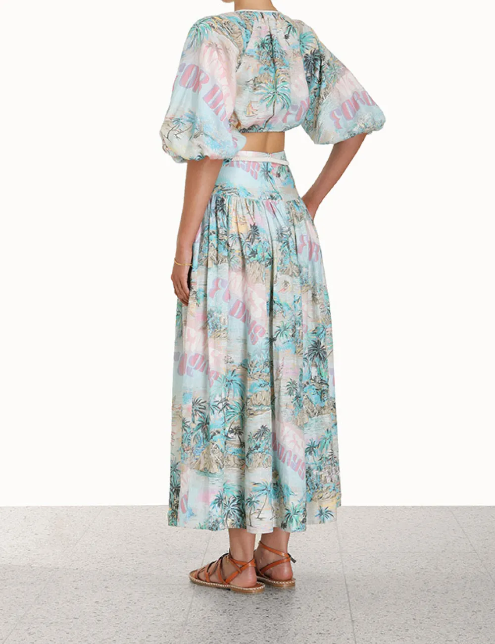 ZIMMERMANN Vacay Midi Skirt-Women Skirts