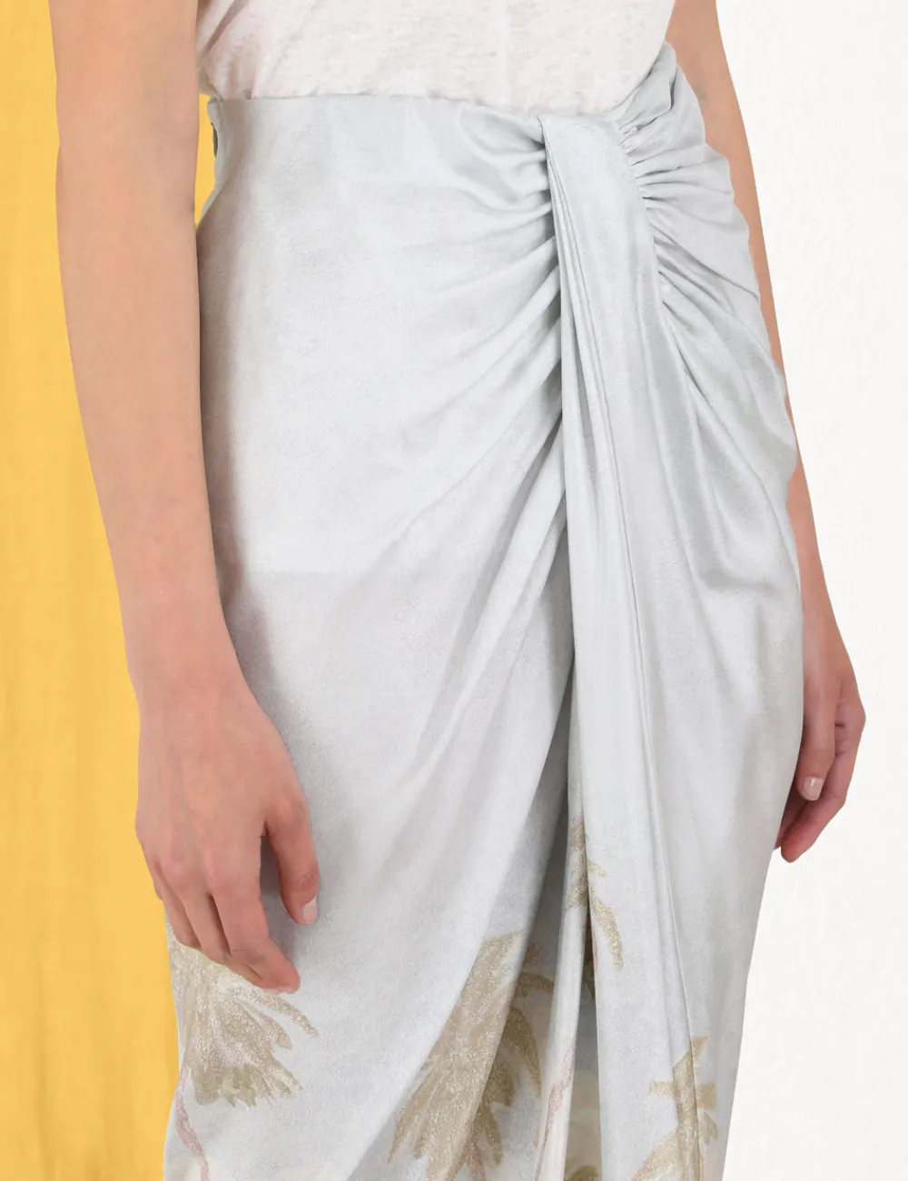 ZIMMERMANN Sensory Drape Midi Skirt-Women Skirts