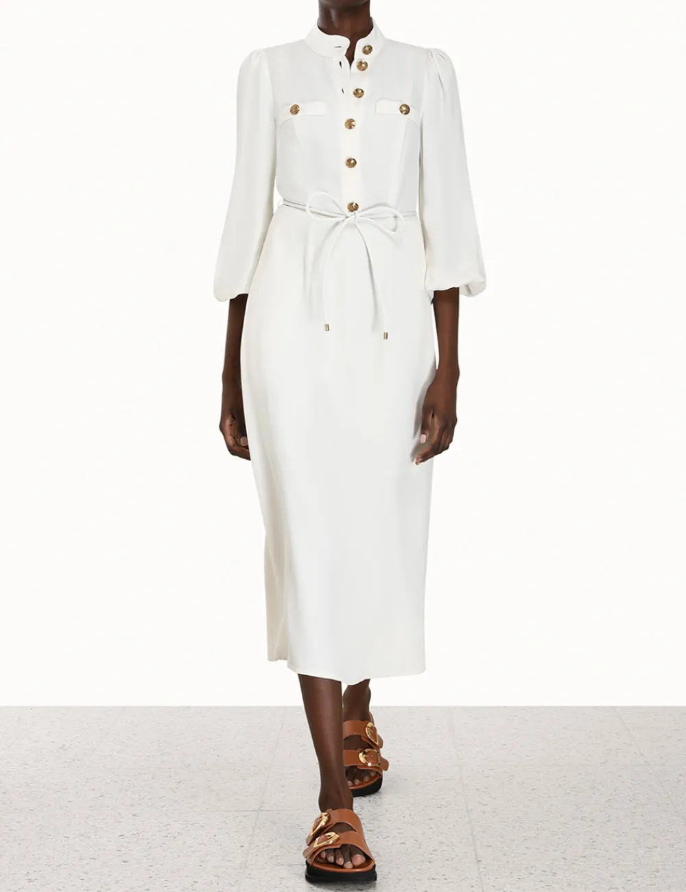 ZIMMERMANN Utility Midi Dress-Women Clothing