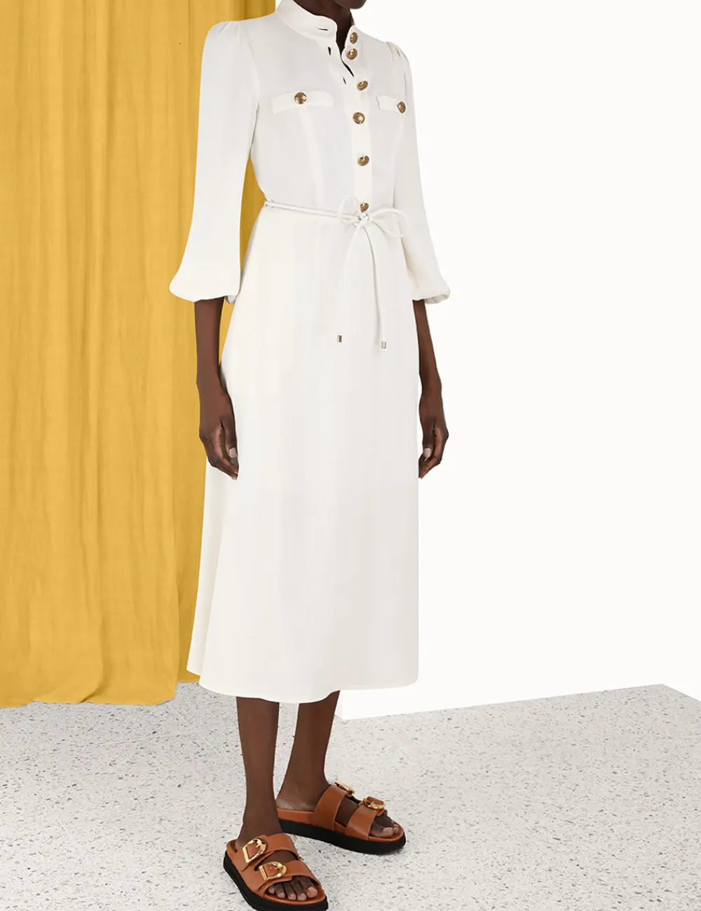 ZIMMERMANN Utility Midi Dress-Women Clothing