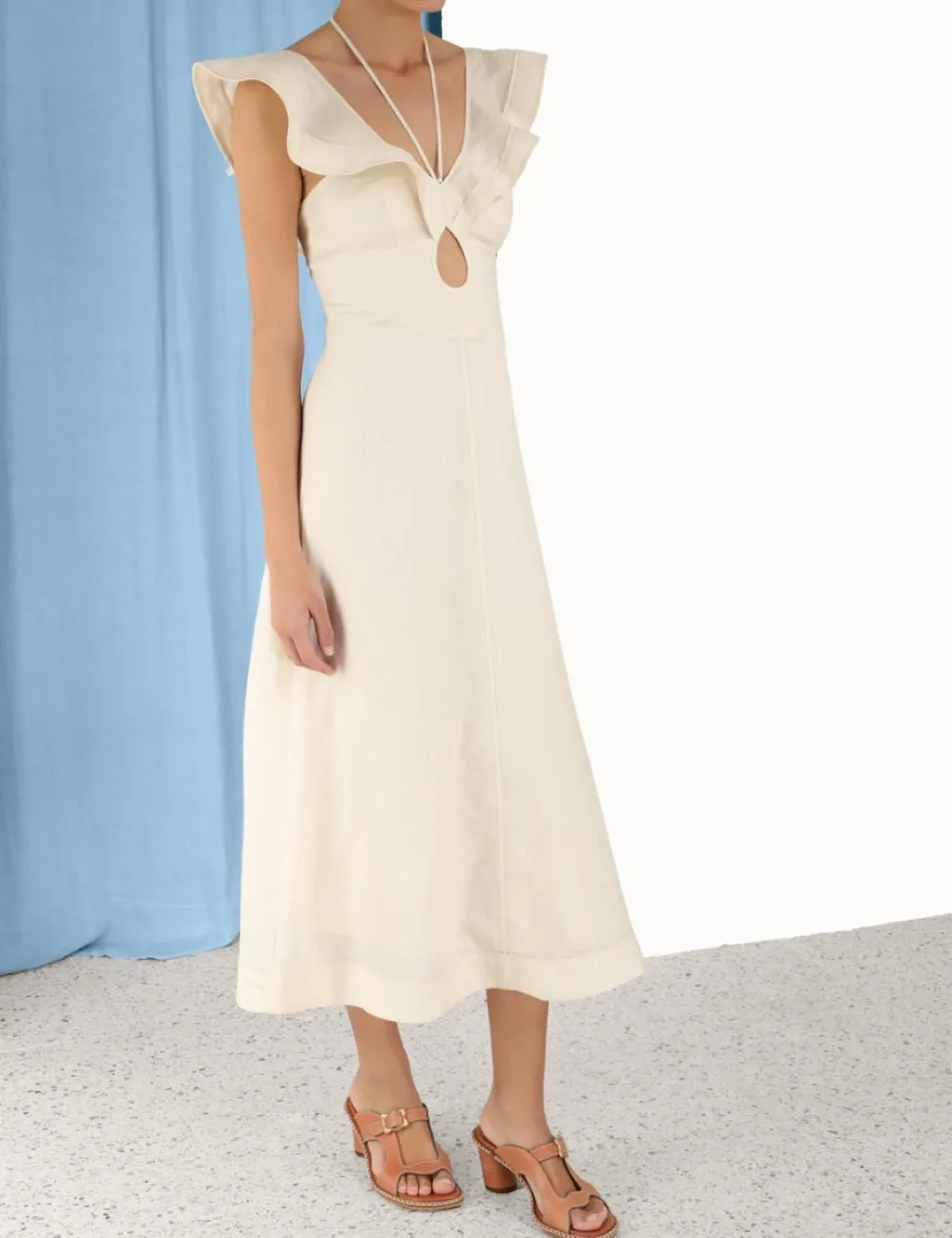 ZIMMERMANN Halcyon Flutter Midi Dress-Women Dresses & Coverups