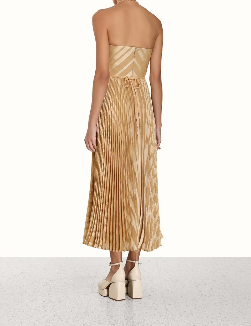 ZIMMERMANN Burnout Pleated Dress-Women Luminosity