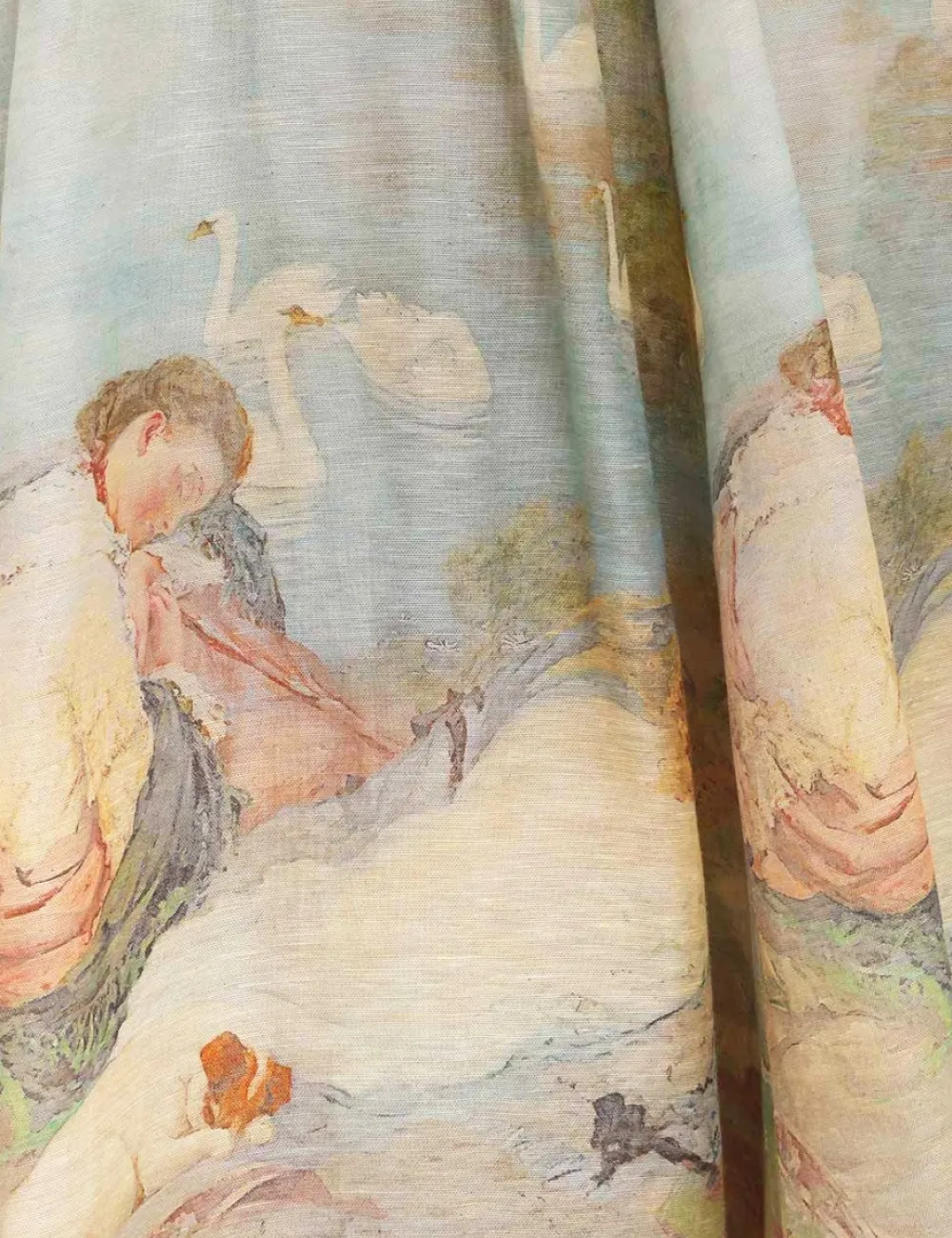 ZIMMERMANN Luminosity Ruched Maxi Skirt-Women In Denim