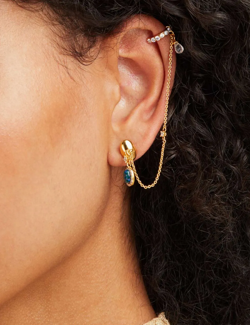 ZIMMERMANN Austral Draped Huggie-Women Earrings