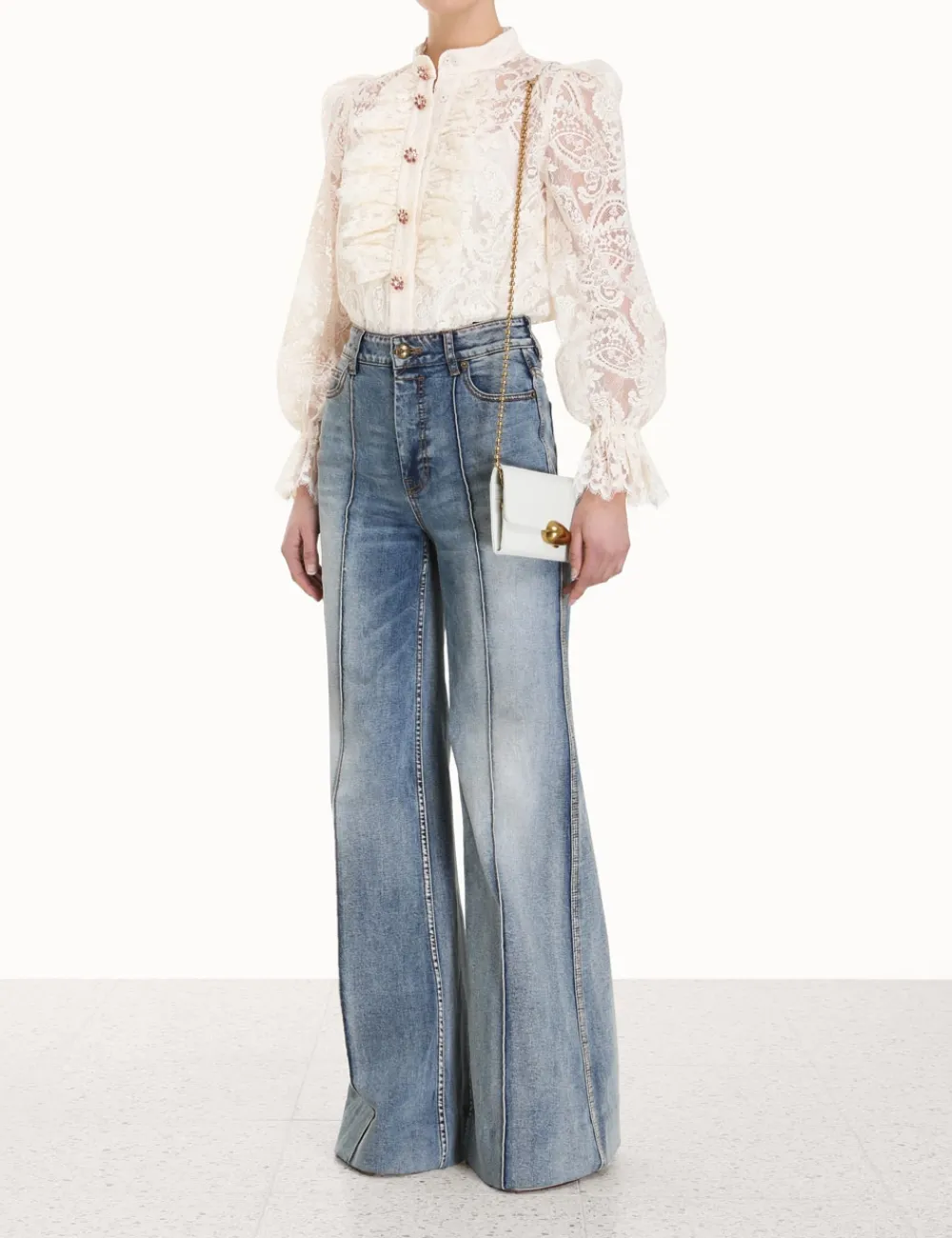 ZIMMERMANN Lyrical Lace Blouse-Women Tops