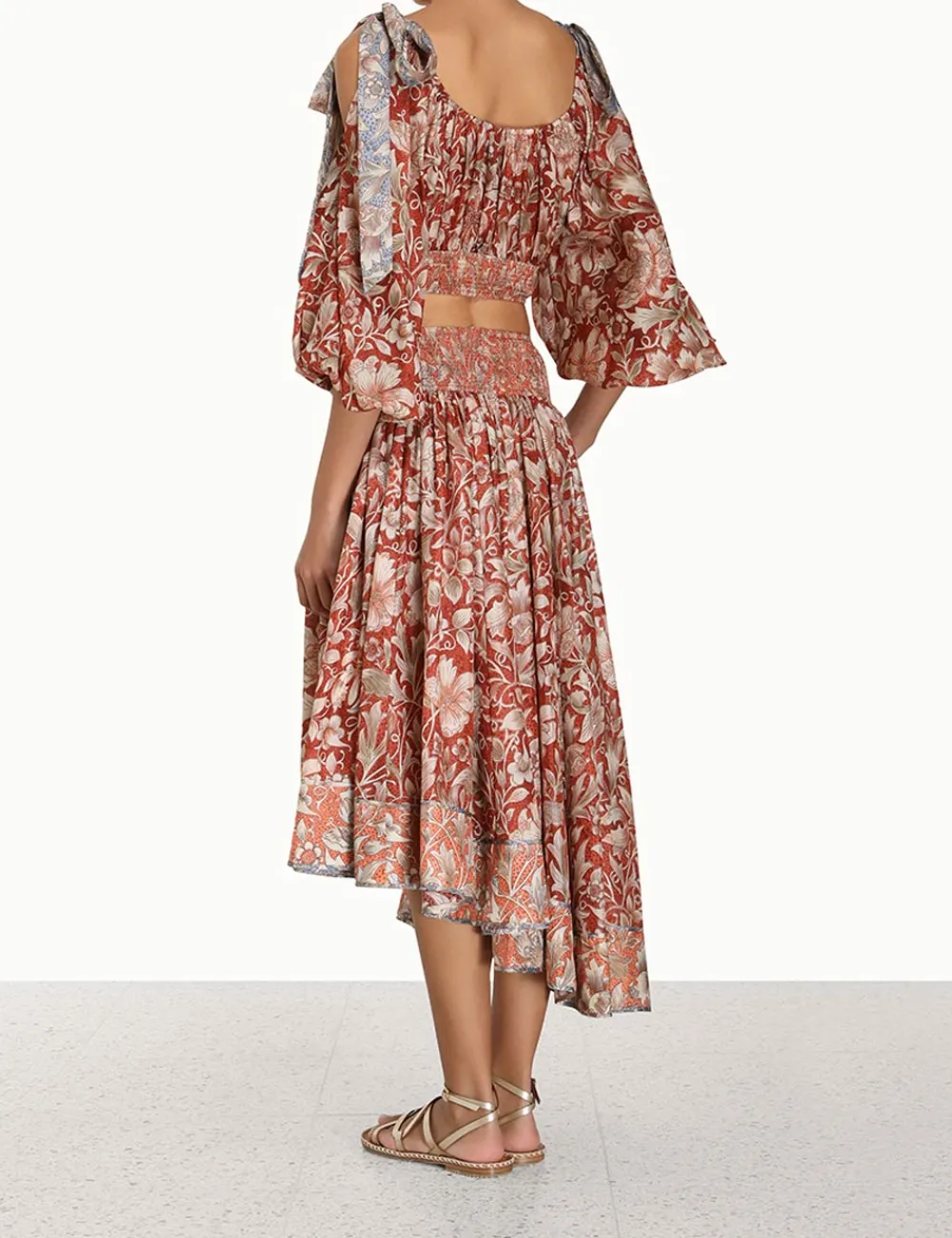 ZIMMERMANN Chintz Asymmetrical Skirt-Women Clothing