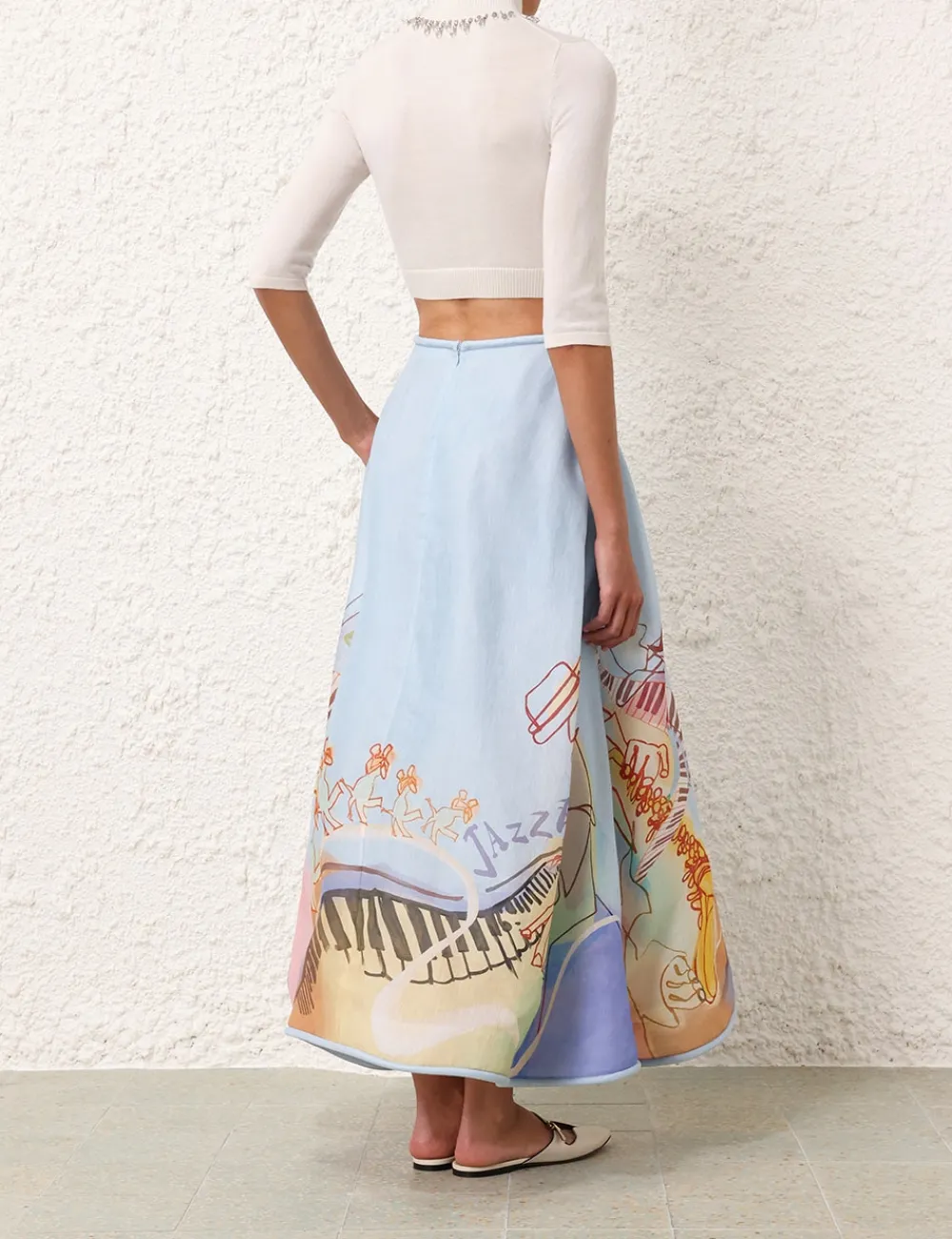 ZIMMERMANN Matchmaker High Neck Crop Top-Women Tops