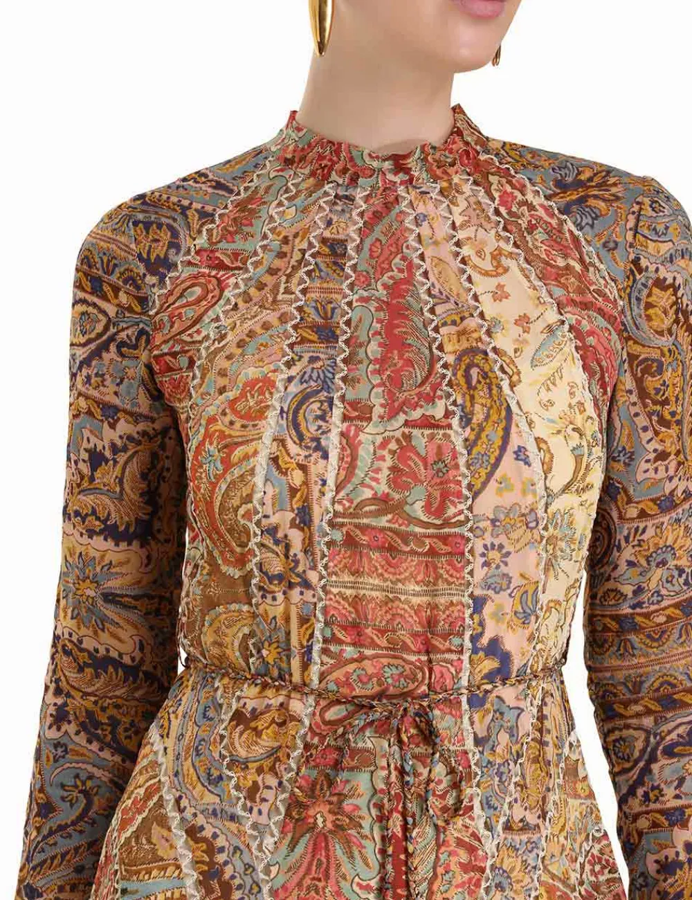 ZIMMERMANN Luminosity Panelled Midi Dress-Women Dresses