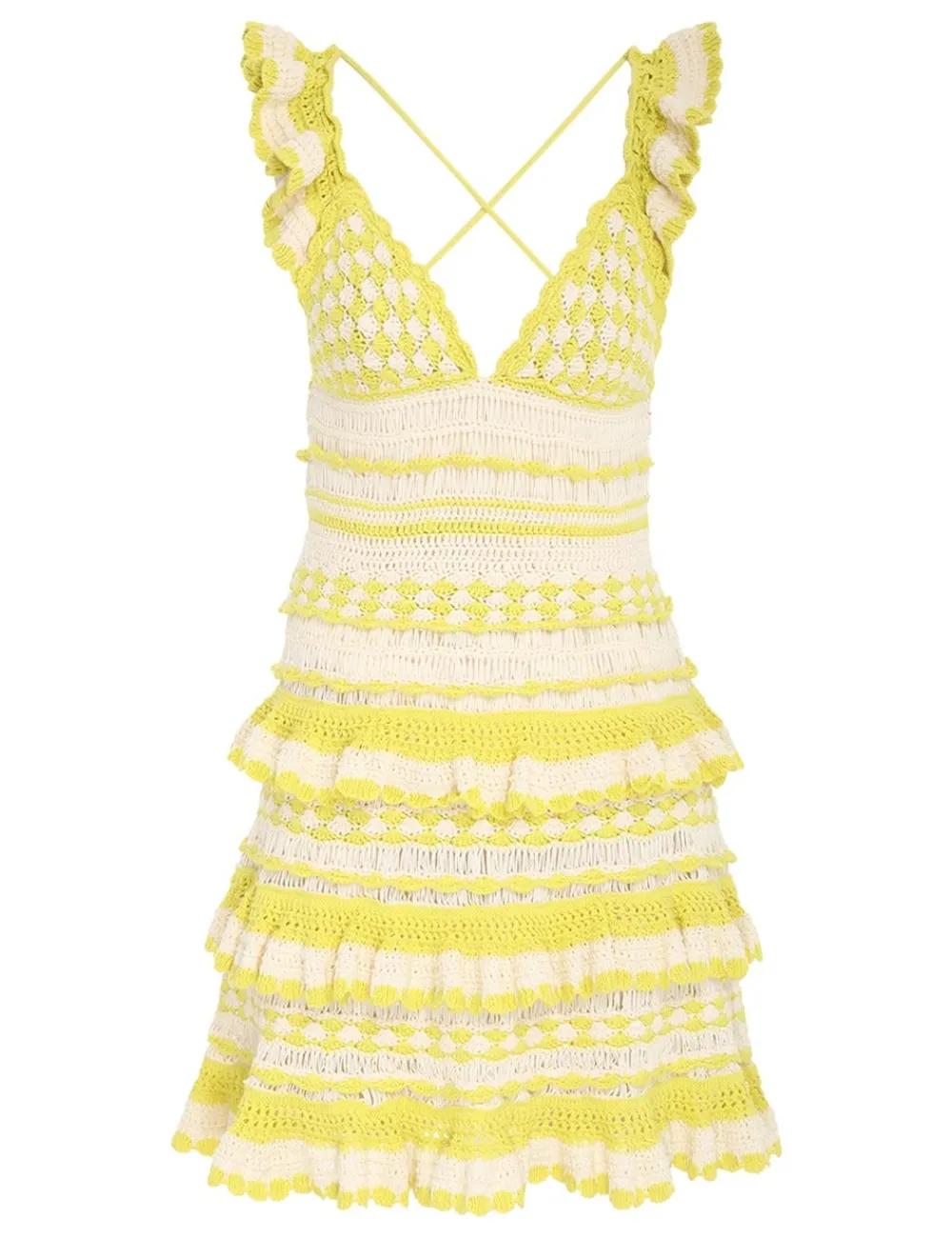 ZIMMERMANN Halcyon Crochet Frill Mini-Women Clothing
