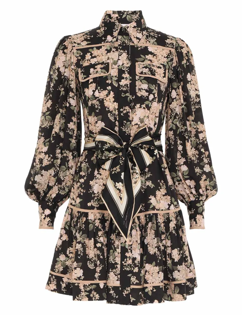 ZIMMERMANN Shirt Mini Dress-Women Dresses