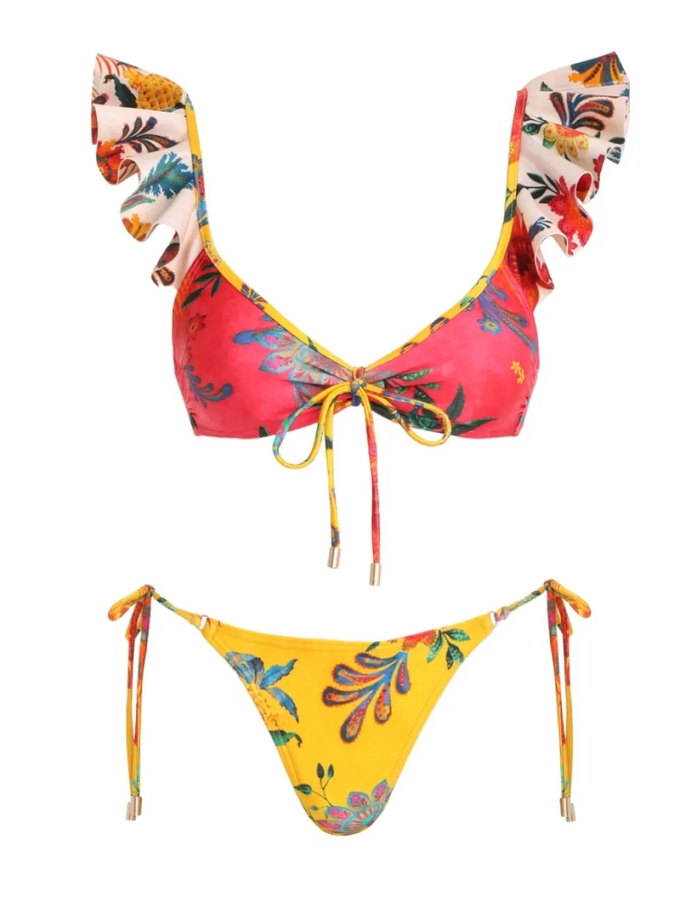 ZIMMERMANN Ginger Frill Shoulder Bikini-Women Bikinis