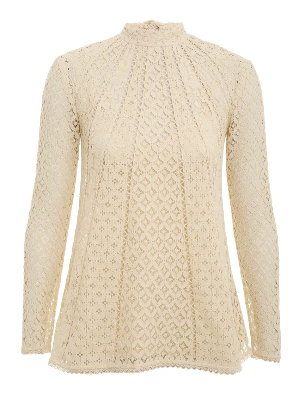 ZIMMERMANN Luminosity Lace Paneled Blouse-Women Clothing