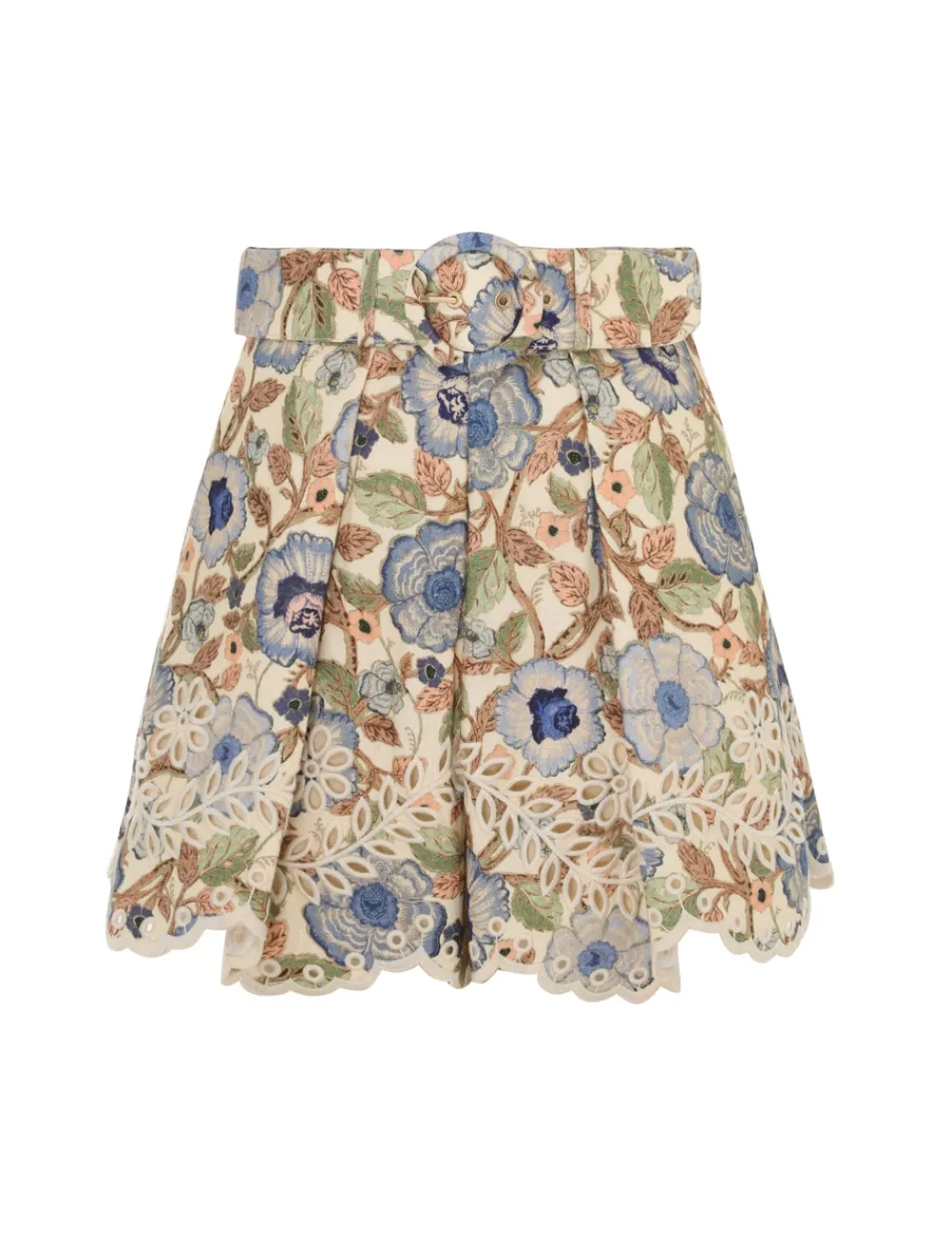 ZIMMERMANN Junie Embroidered Short-Women Shorts & Pants