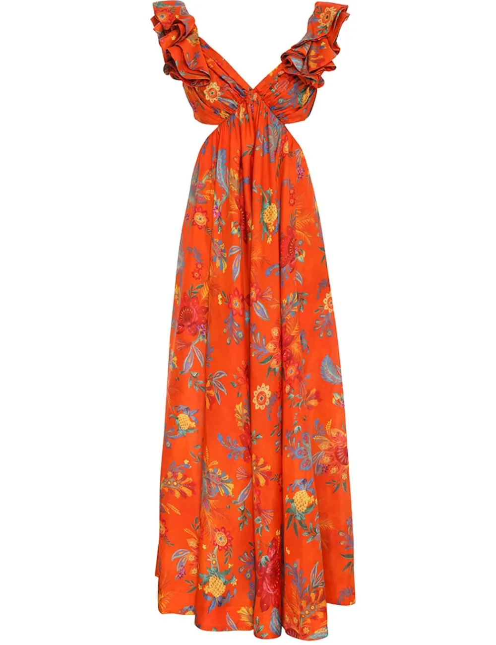 ZIMMERMANN Ginger Frill Midi Dress-Women Dresses & Coverups