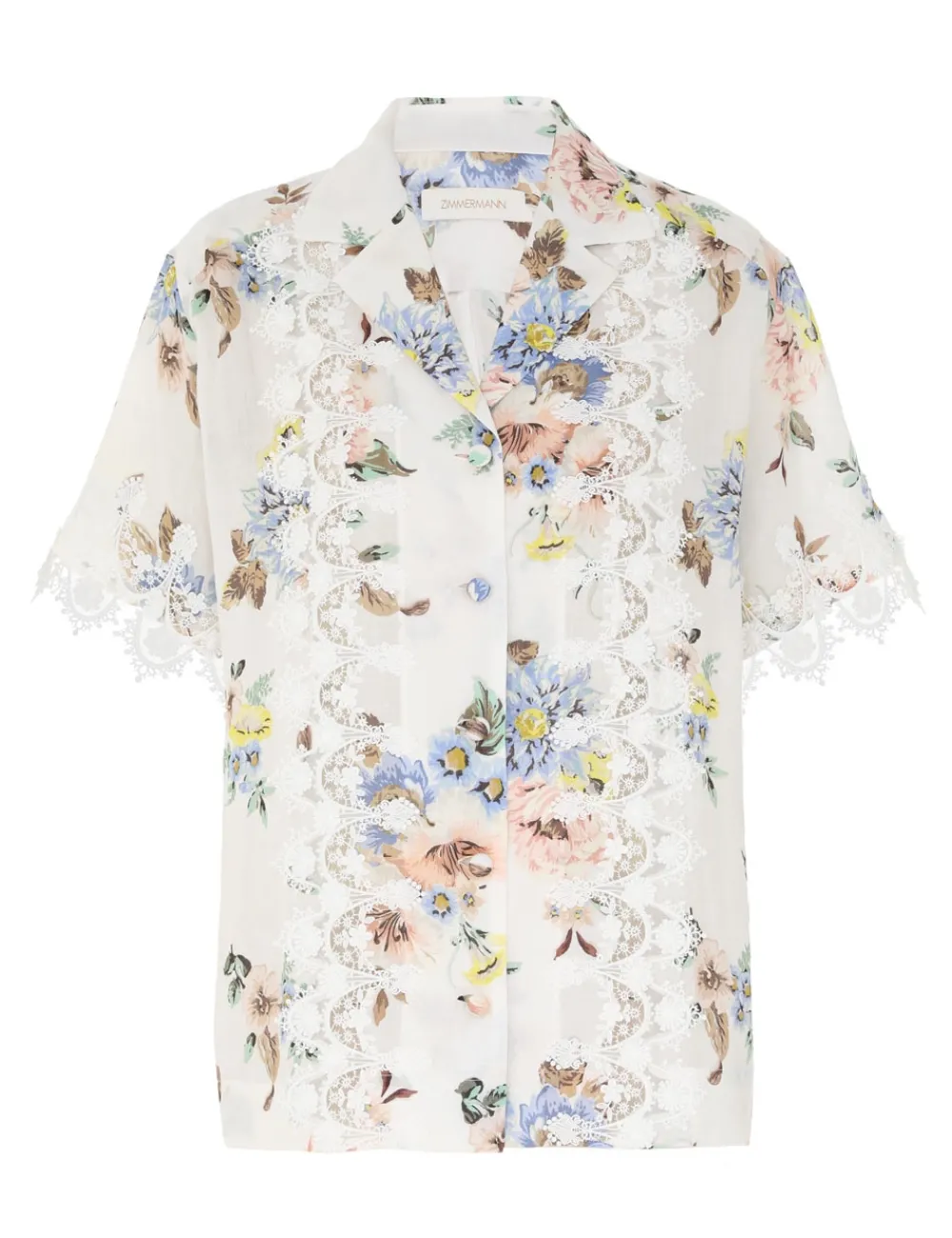 ZIMMERMANN Applique Oversized Shirt-Women Clothing