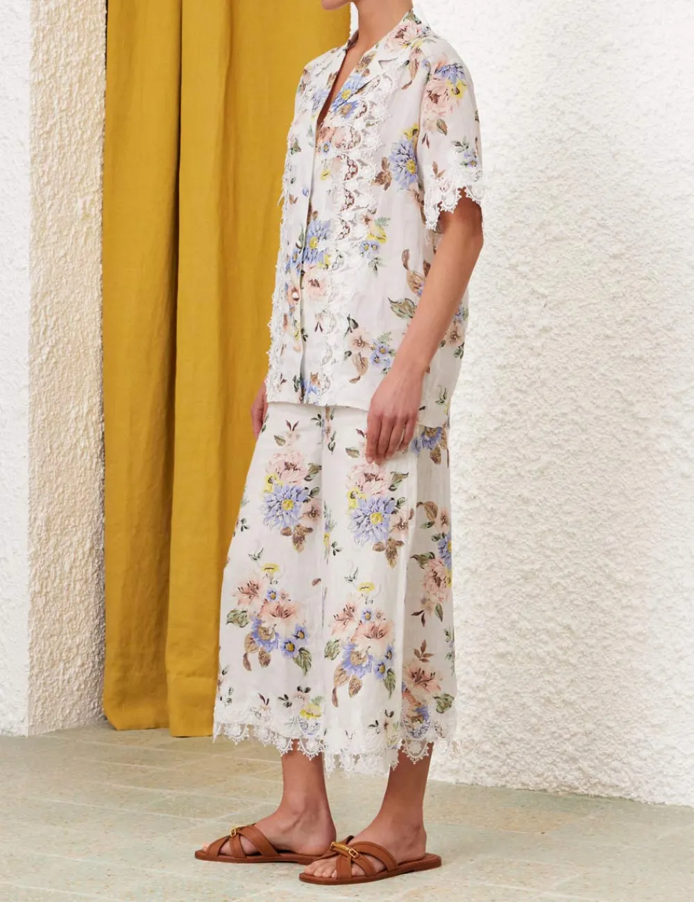 ZIMMERMANN Applique Oversized Shirt-Women Clothing