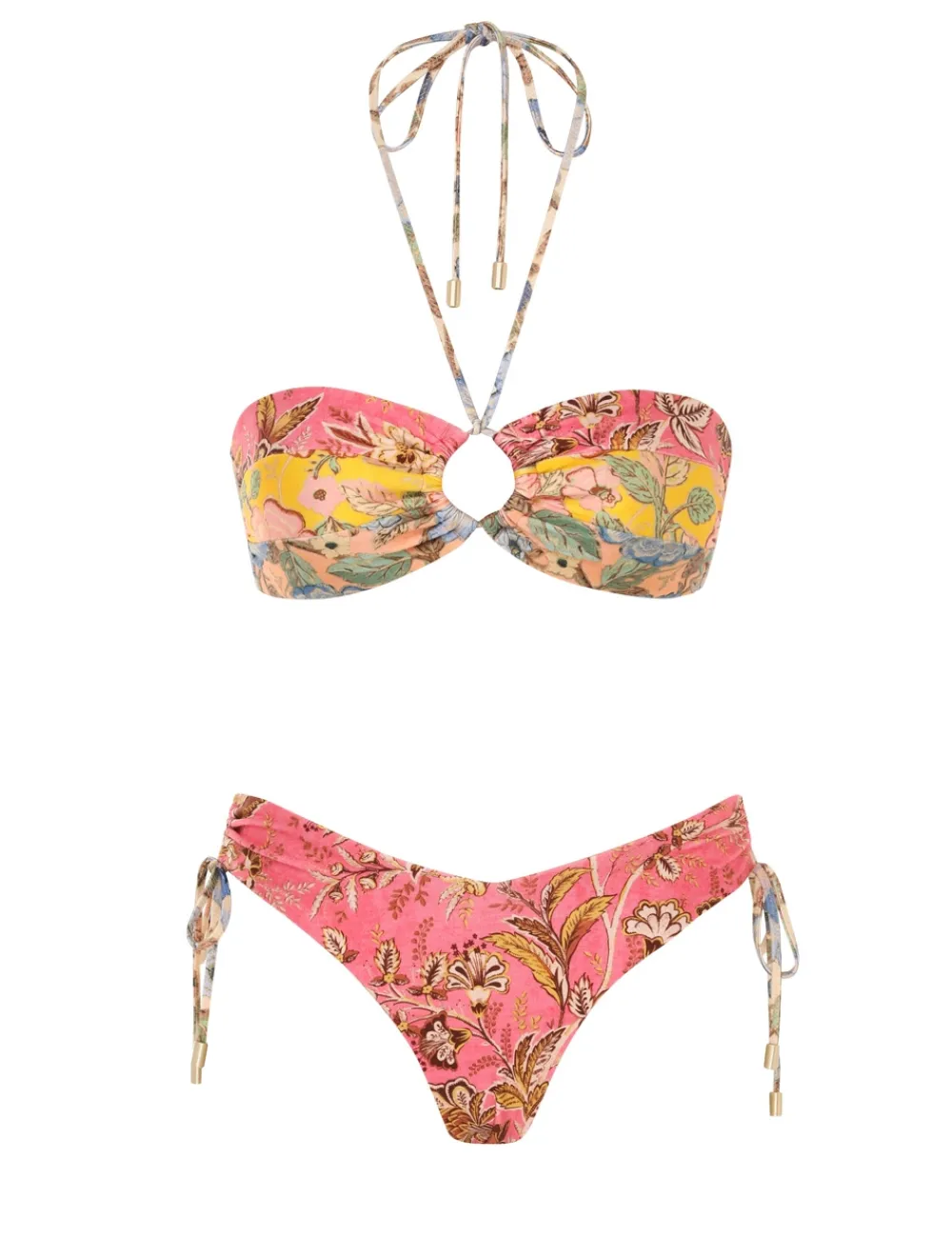 ZIMMERMANN Junie Panelled Halter Bikini-Women Bikinis