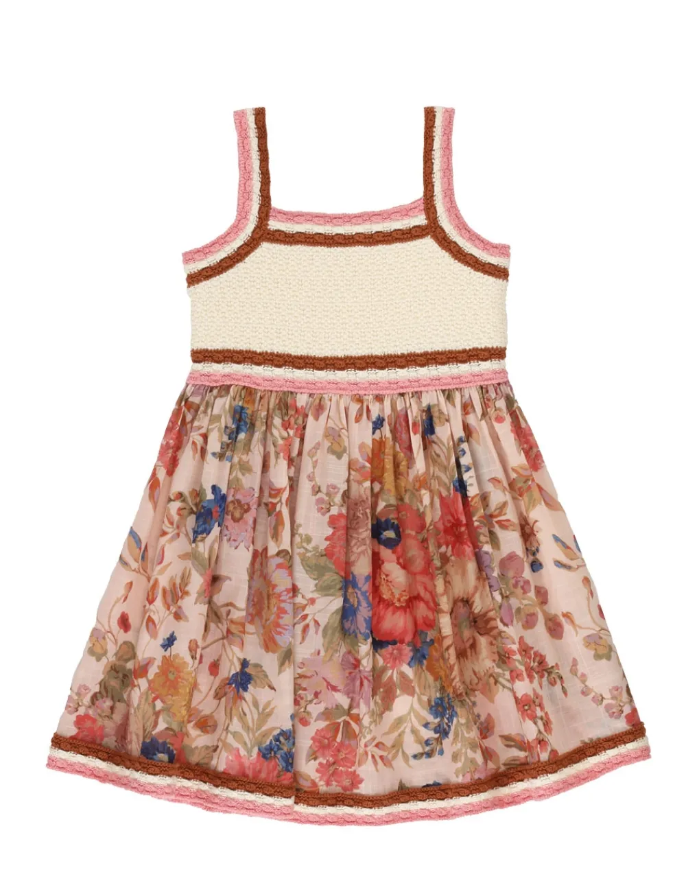 ZIMMERMANN August Knit Top Woven Dress-Women Clothing