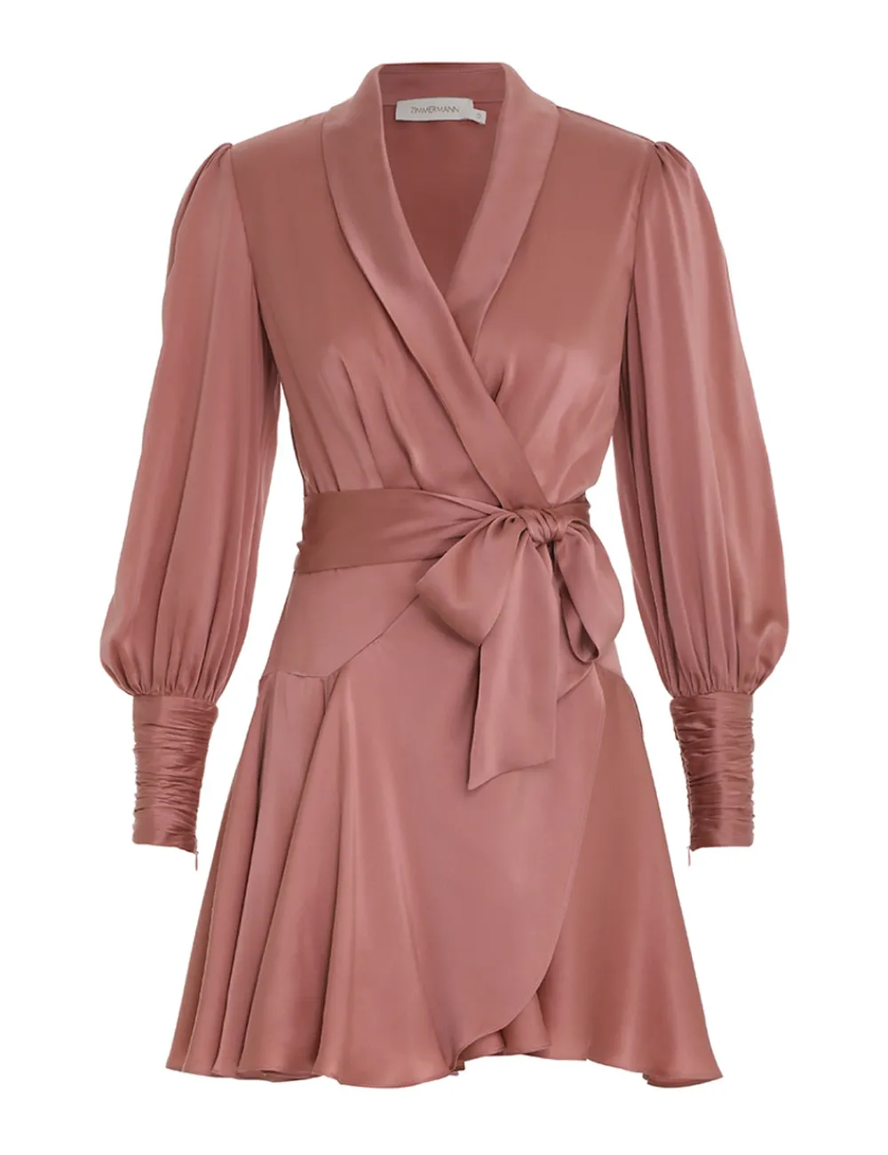 ZIMMERMANN Silk Wrap Mini Dress-Women Luminosity