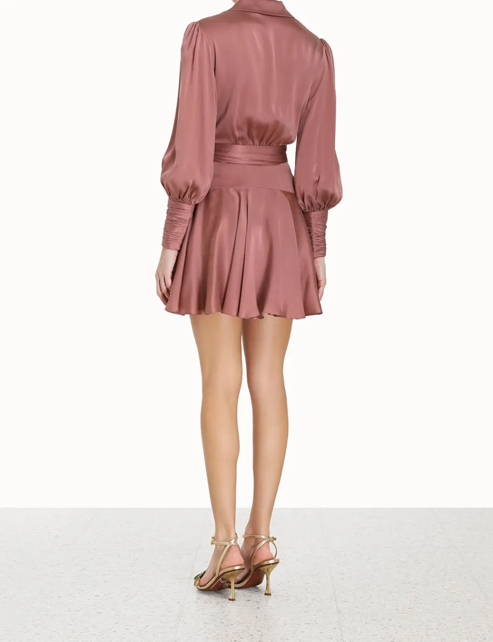 ZIMMERMANN Silk Wrap Mini Dress-Women Luminosity