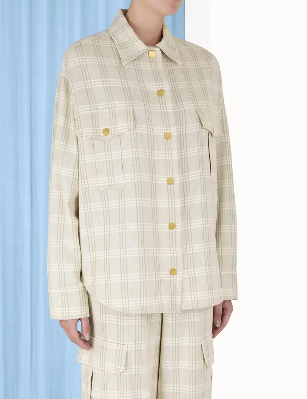 ZIMMERMANN Luminosity Check Shirt-Women Tops