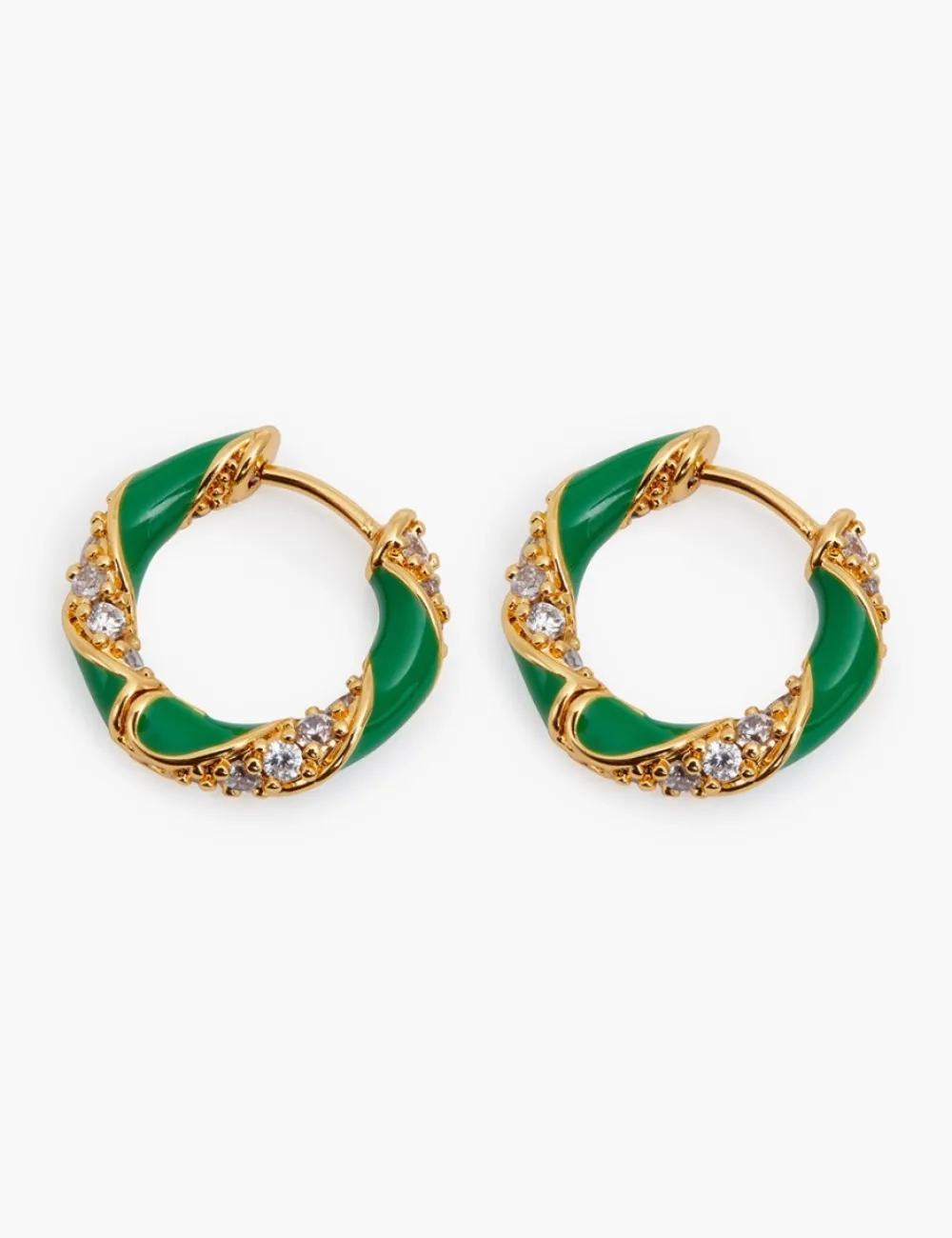 ZIMMERMANN Candy Stripe Pave Hoops-Women Jewellery