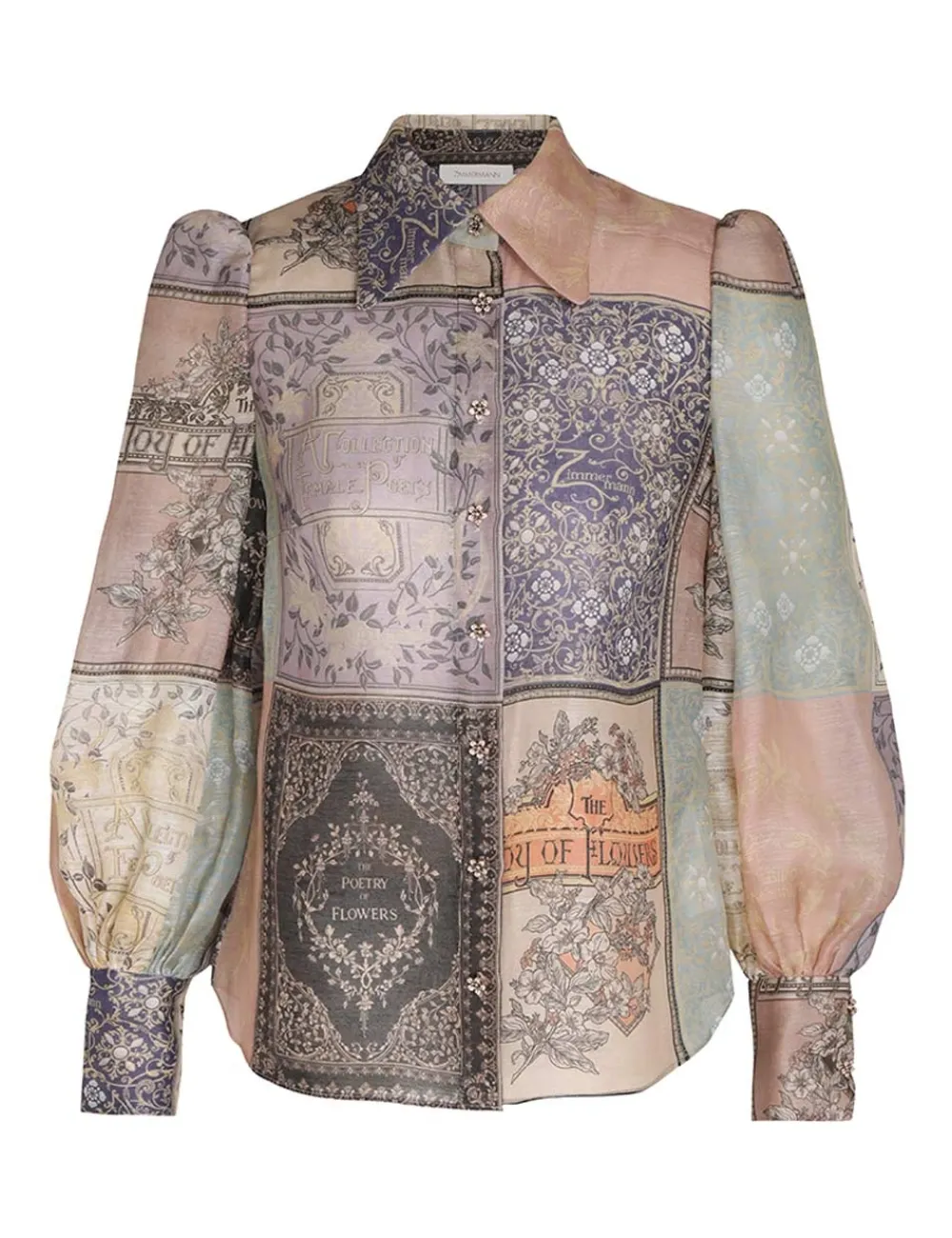 ZIMMERMANN Lyrical Book Print Blouse-Women Tops