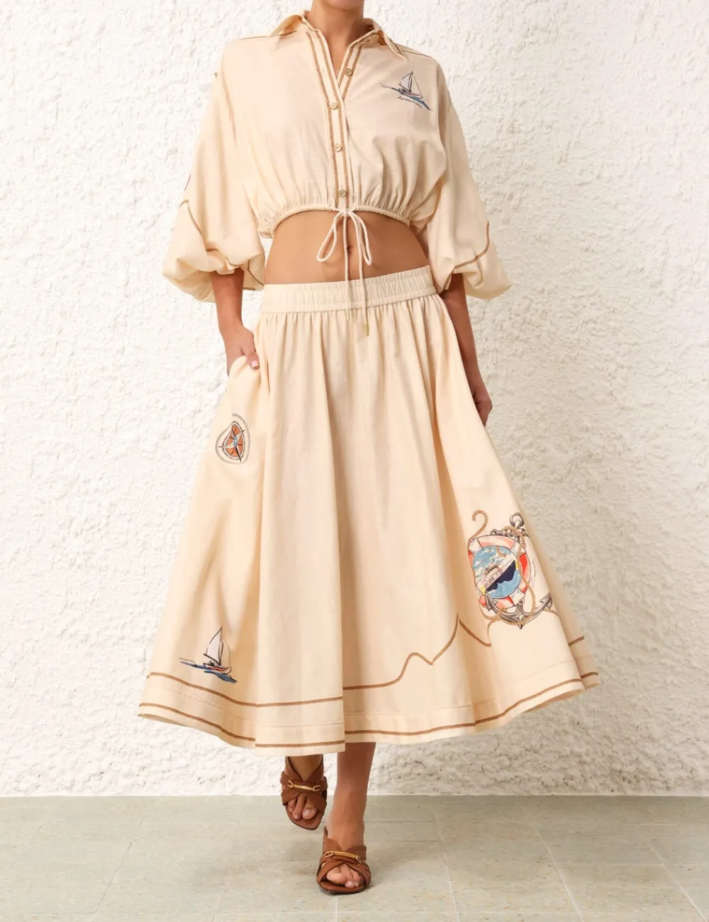 ZIMMERMANN Alight Swing Skirt-Women Clothing